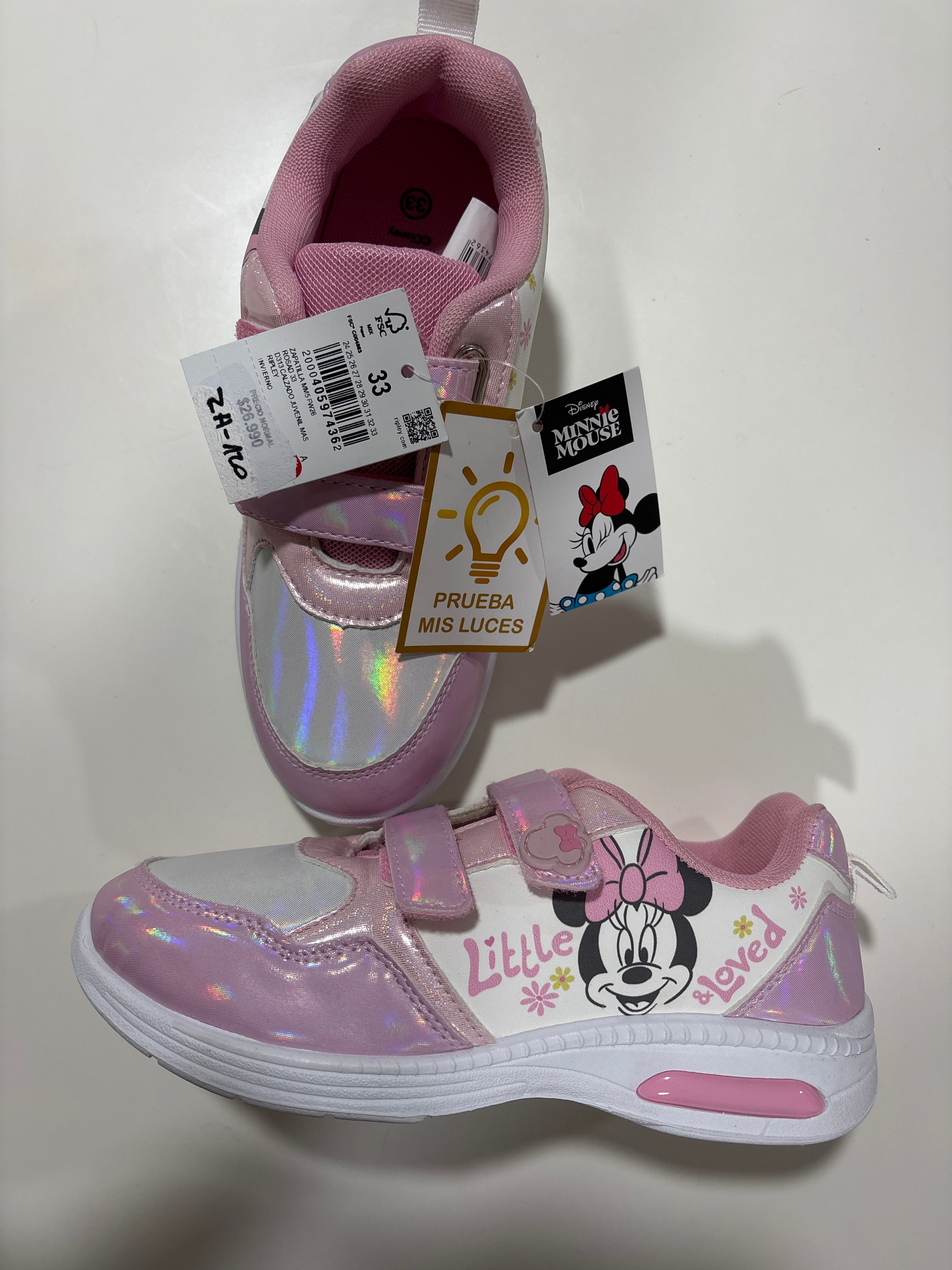 Zapatillas Minnie con luces
