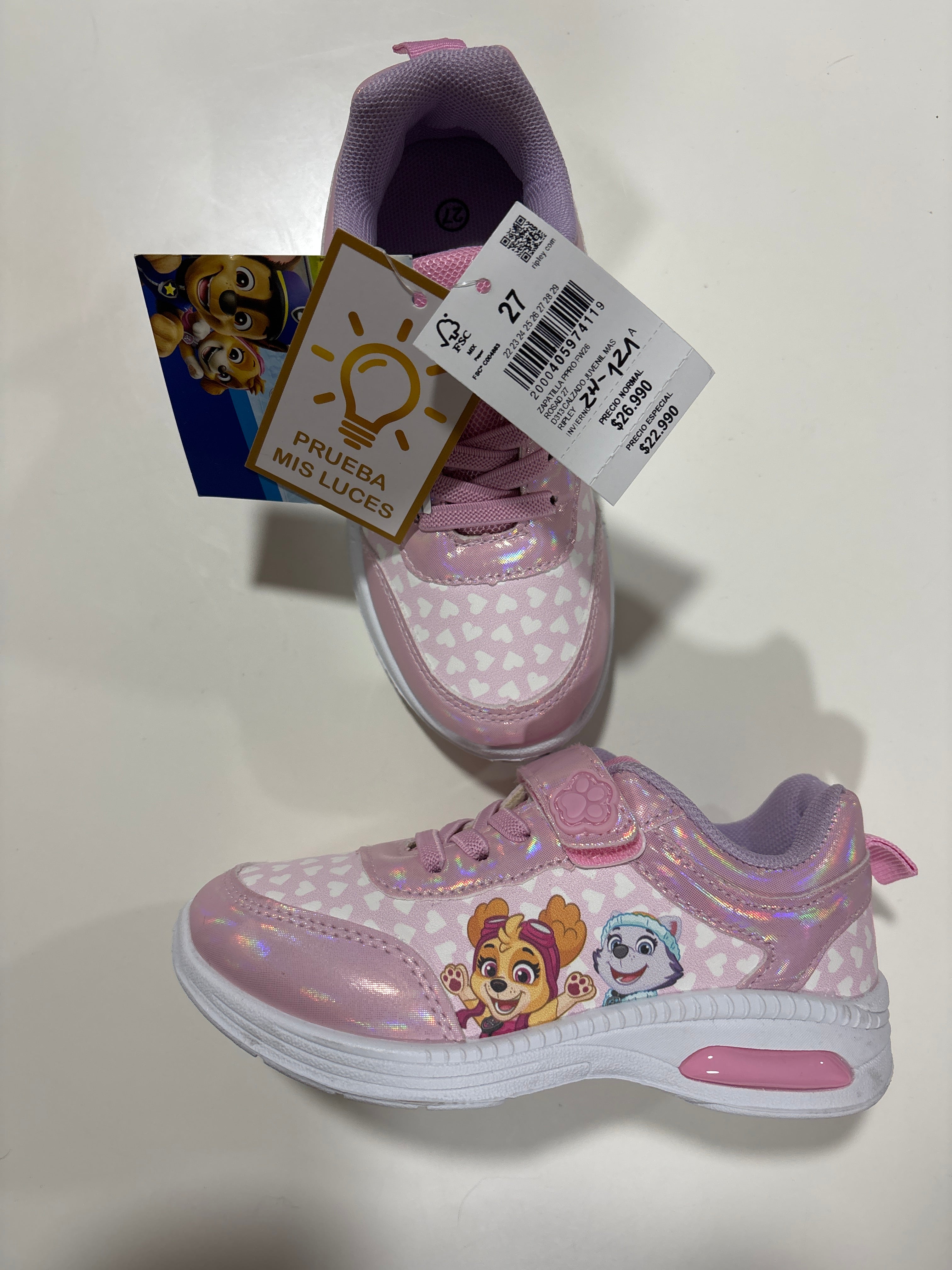 Zapatillas Paw Patrol con luces