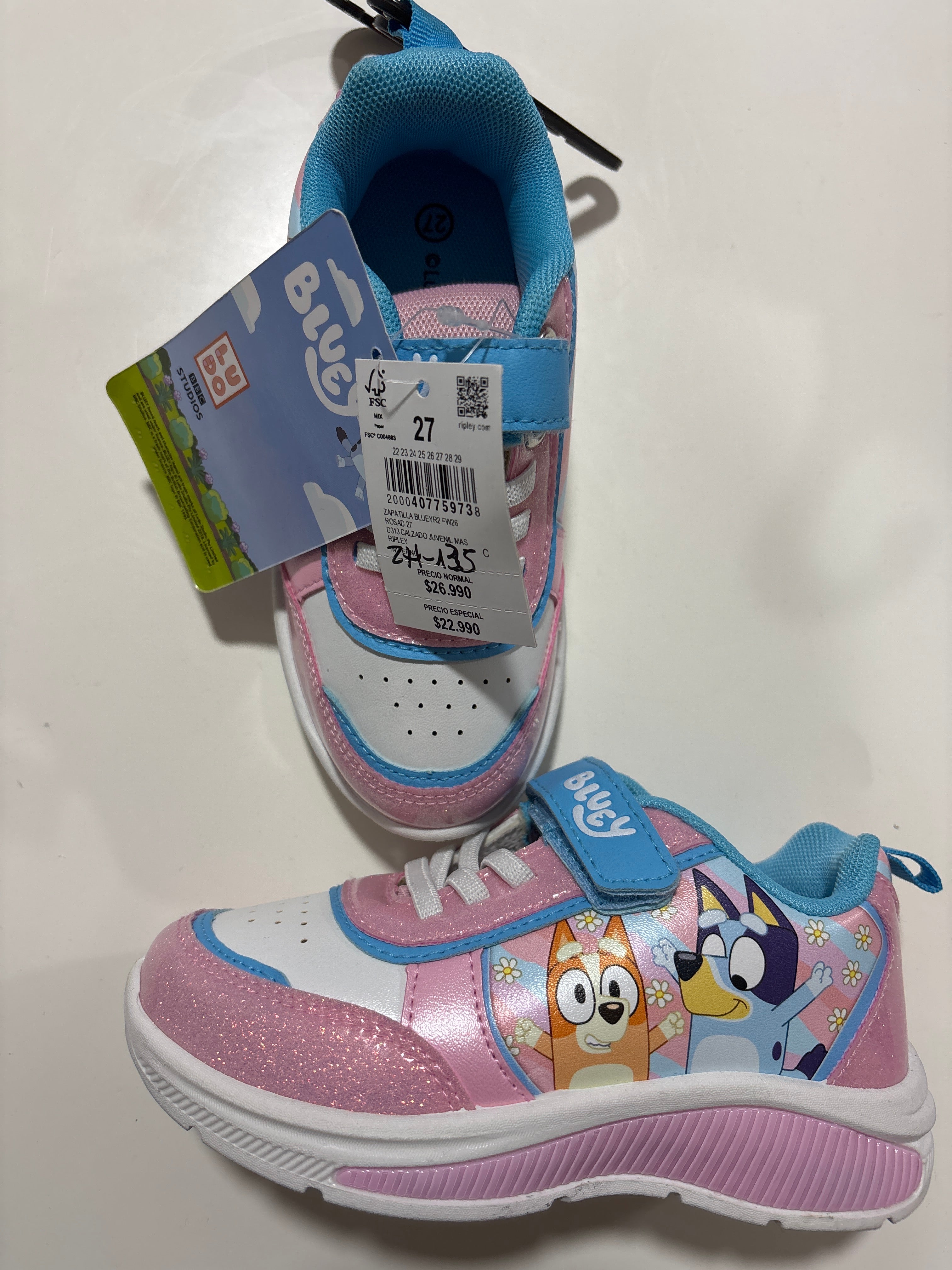 Zapatillas Bluey con luces