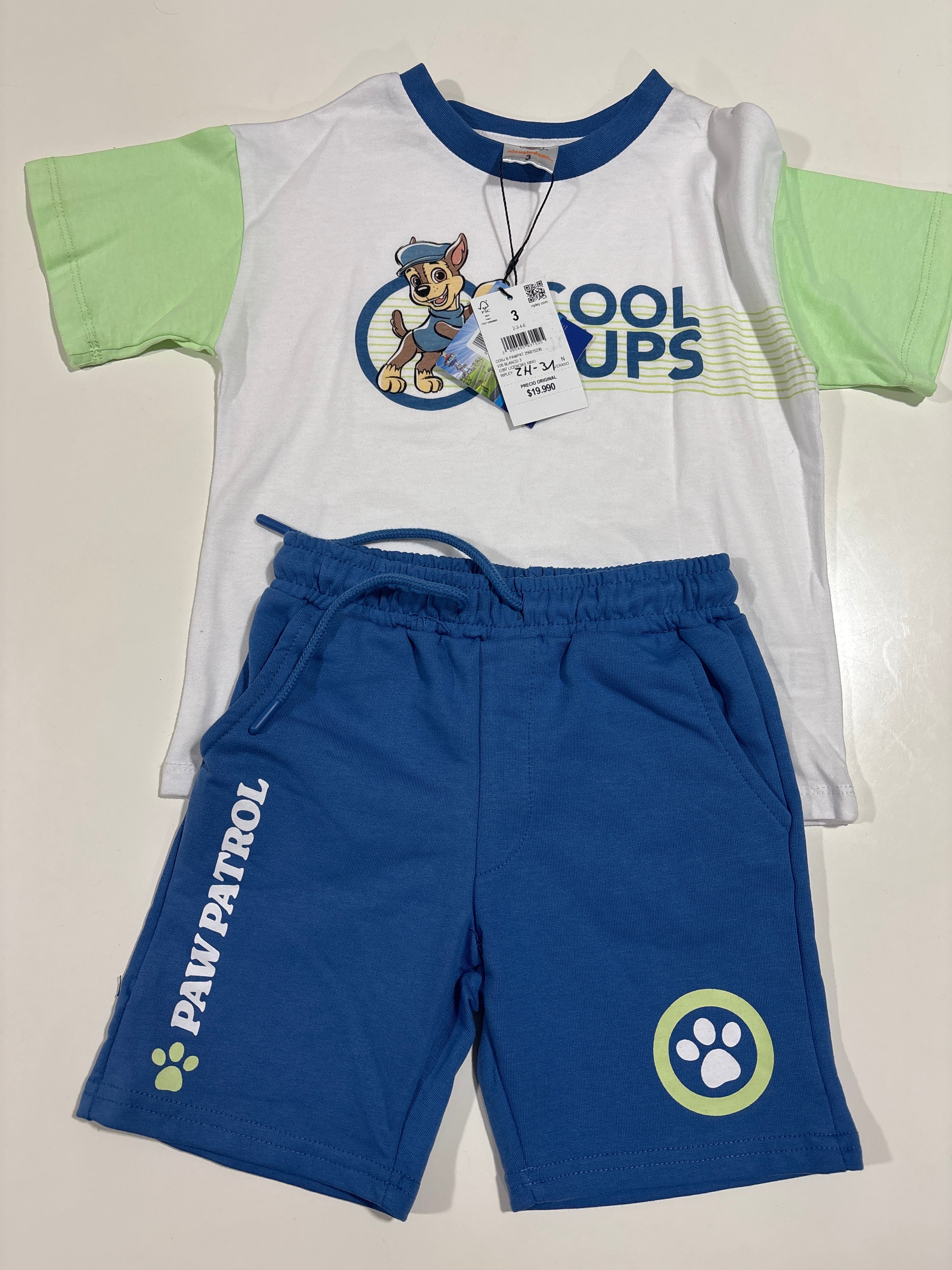 Conjunto Polera/Short PawPatrol
