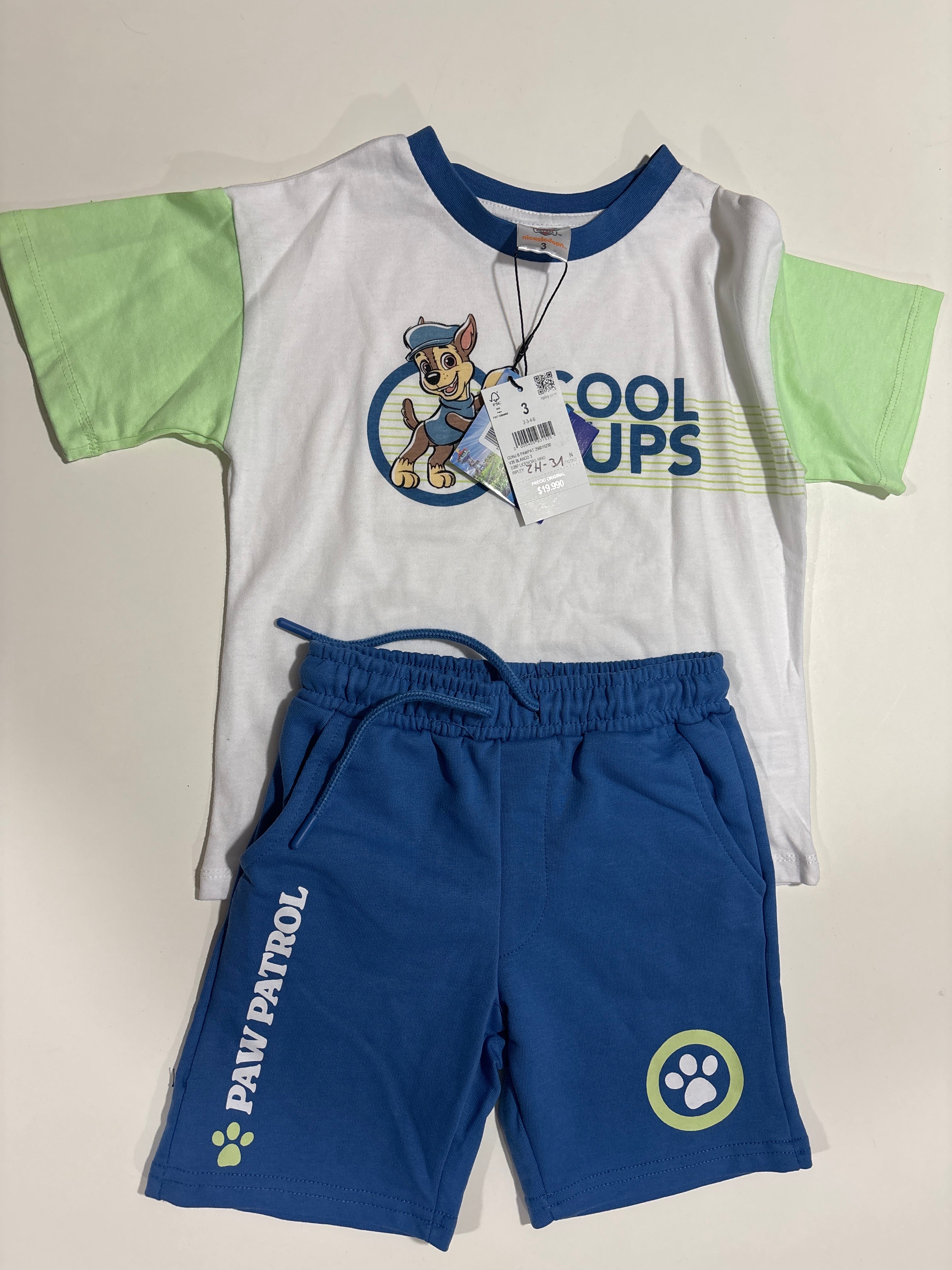 Conjunto Polera/Short PawPatrol