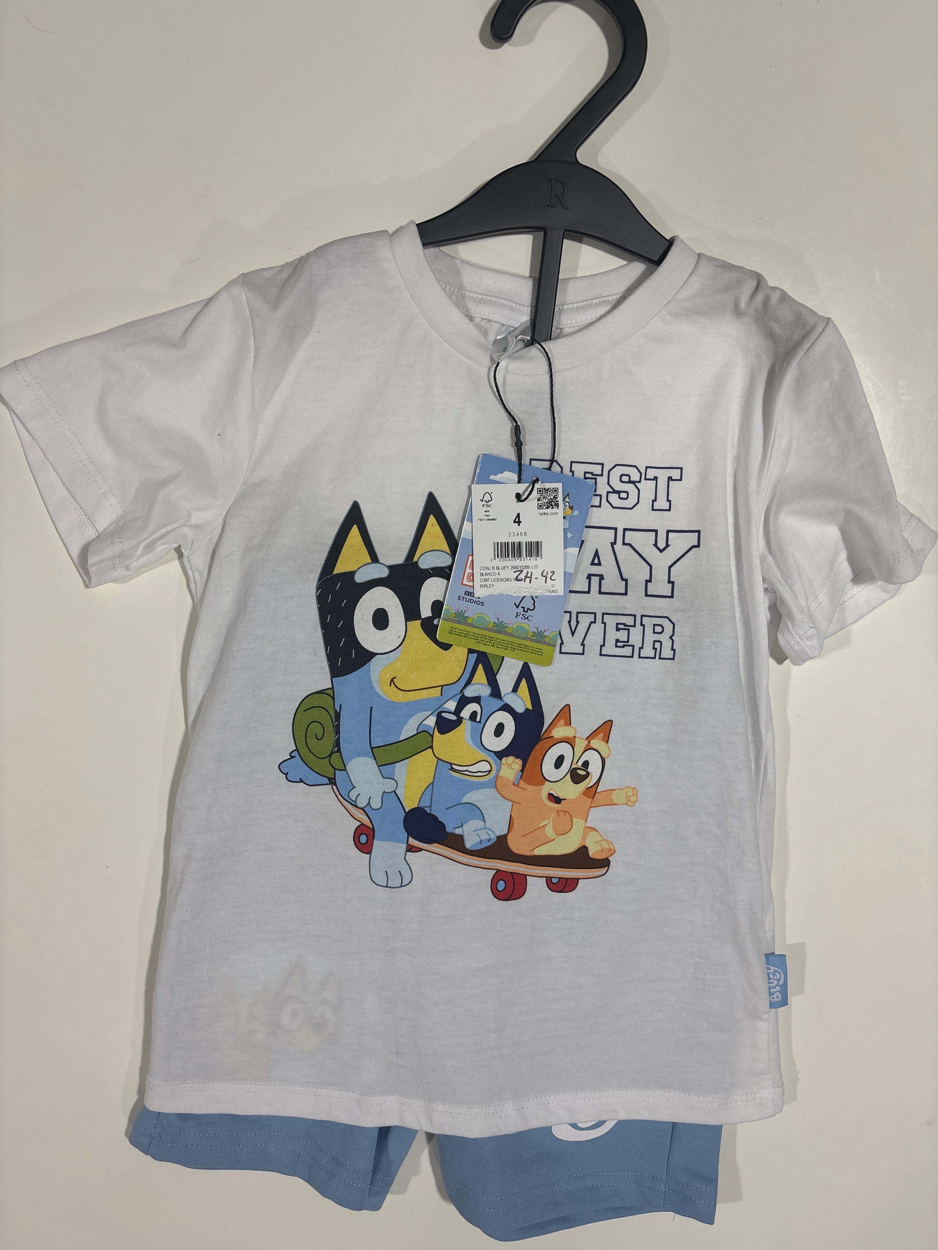 Conjunto Polera/Short Bluey